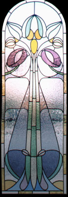 Stained Glass Continental Art Nouveau Style (full size)
