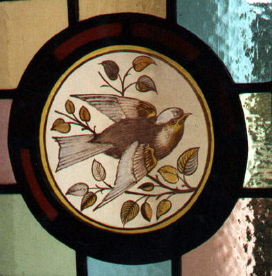 Stained Glass Bird Painting (full size)