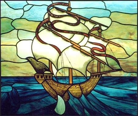 Stained Glass Ship Painting (full size)