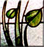 Stained Glass Art Nouveau Icon