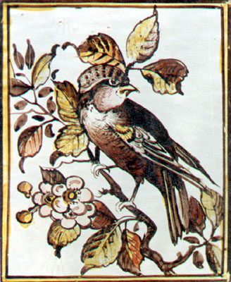 Stained Glass Painted Bird (full size)