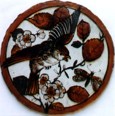 Stained Glass Bird Painting (full size)