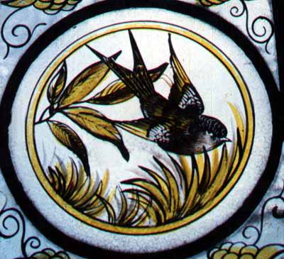 Stained Glass Bird Painting (full size)