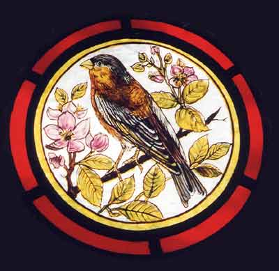 Stained Glass Bird Painting (full size)
