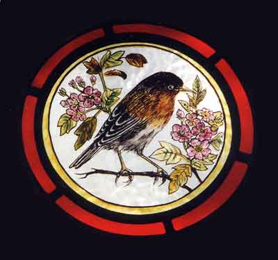 Stained Glass Bird Painting (full size)