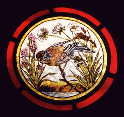 Stained Glass Bird Painting (full size)